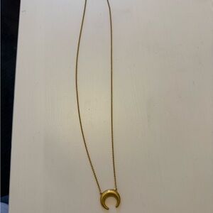 Madewell Gold Crescent Moon Necklace